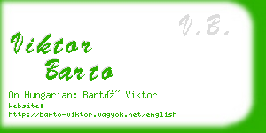 viktor barto business card